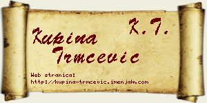Kupina Trmčević vizit kartica